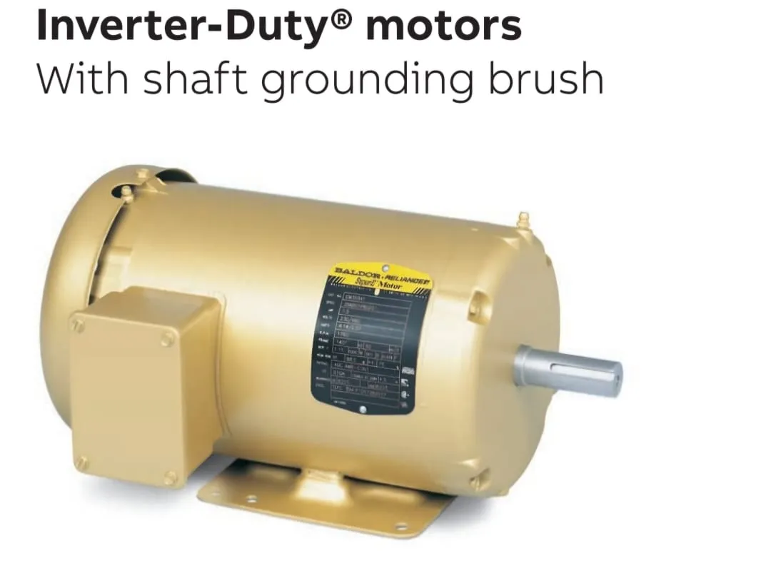 InverterDuty Motors with Shaft Grounding Brush