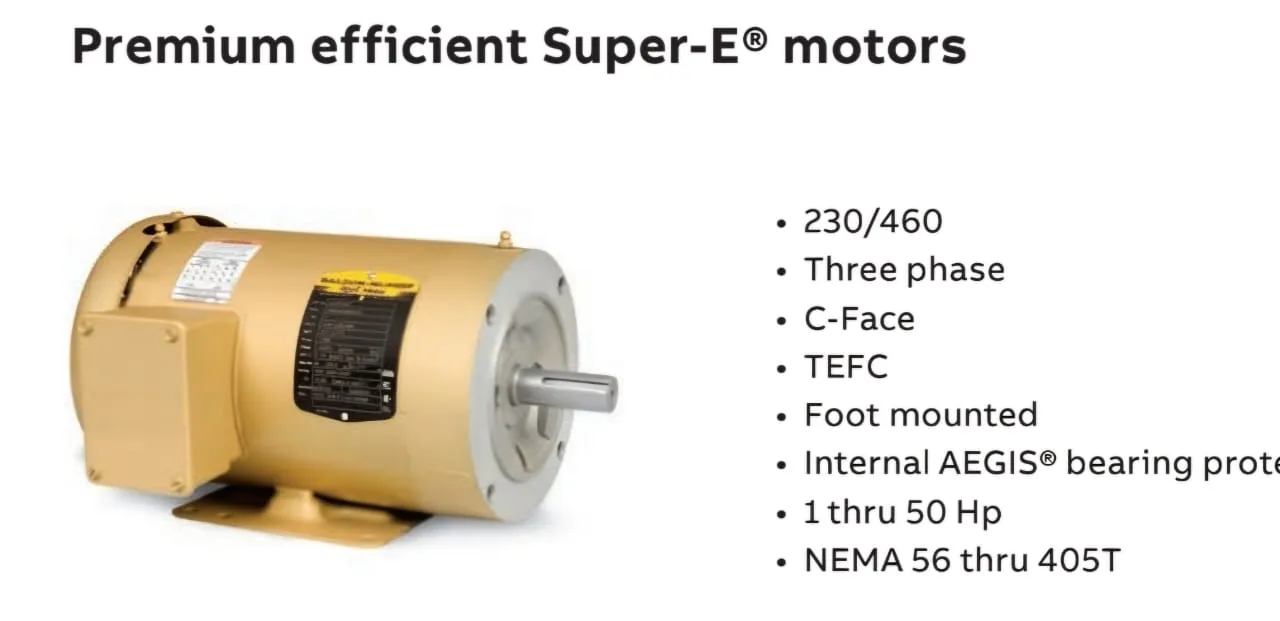 Premium Efficient SuperE Motors