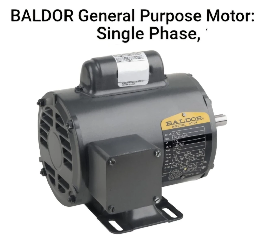 Baldor Baldor General Purpose Motor Single Phase 1 86dfa2a2_8c7e_459b_85fd_5201e8581f4a